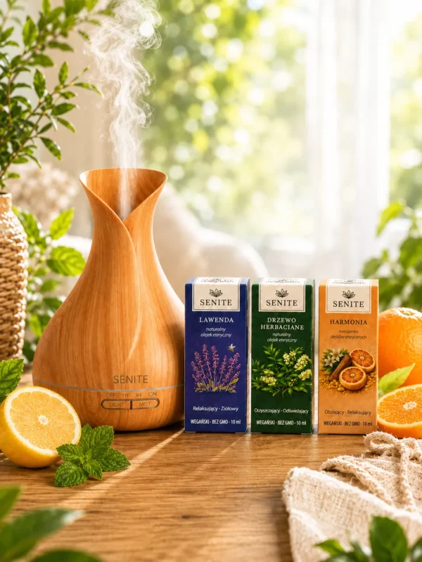 Zestaw do aromaterapii: Dyfuzor Alora + Olejki Naturalny Balans